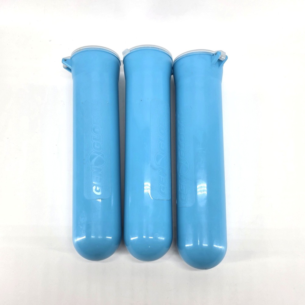 Lot of 3 Gen X Global Paintball Pods 140 Round Light Blue Tubes Flip Top GXG
